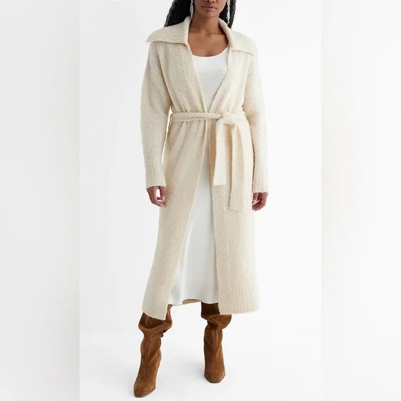 Express Boucle Oversized Collar Duster - Picture 1 of 6